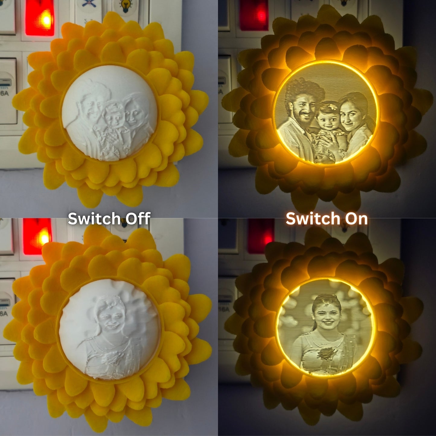 Aesthetic Personalized Sunflower Glow Lamp