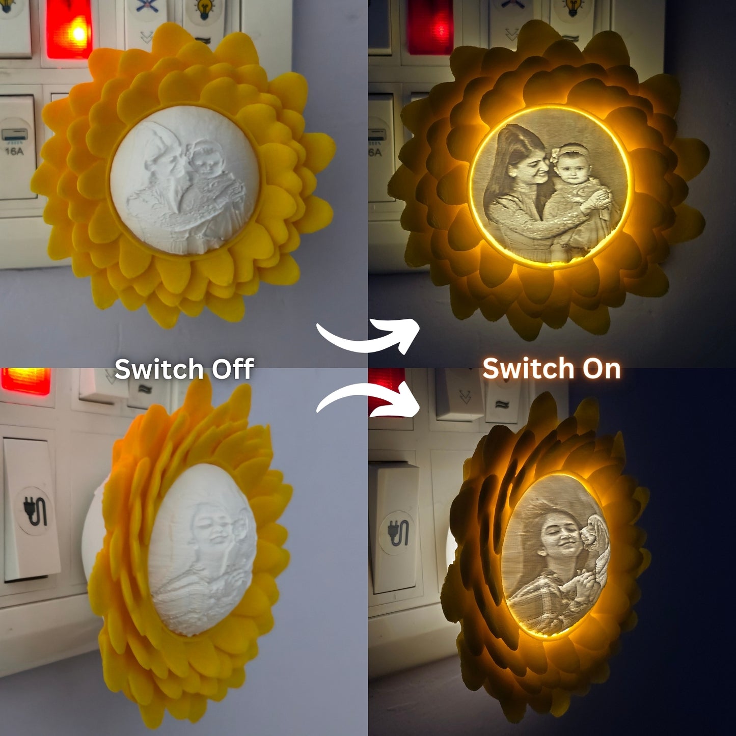 Aesthetic Personalized Sunflower Glow Lamp