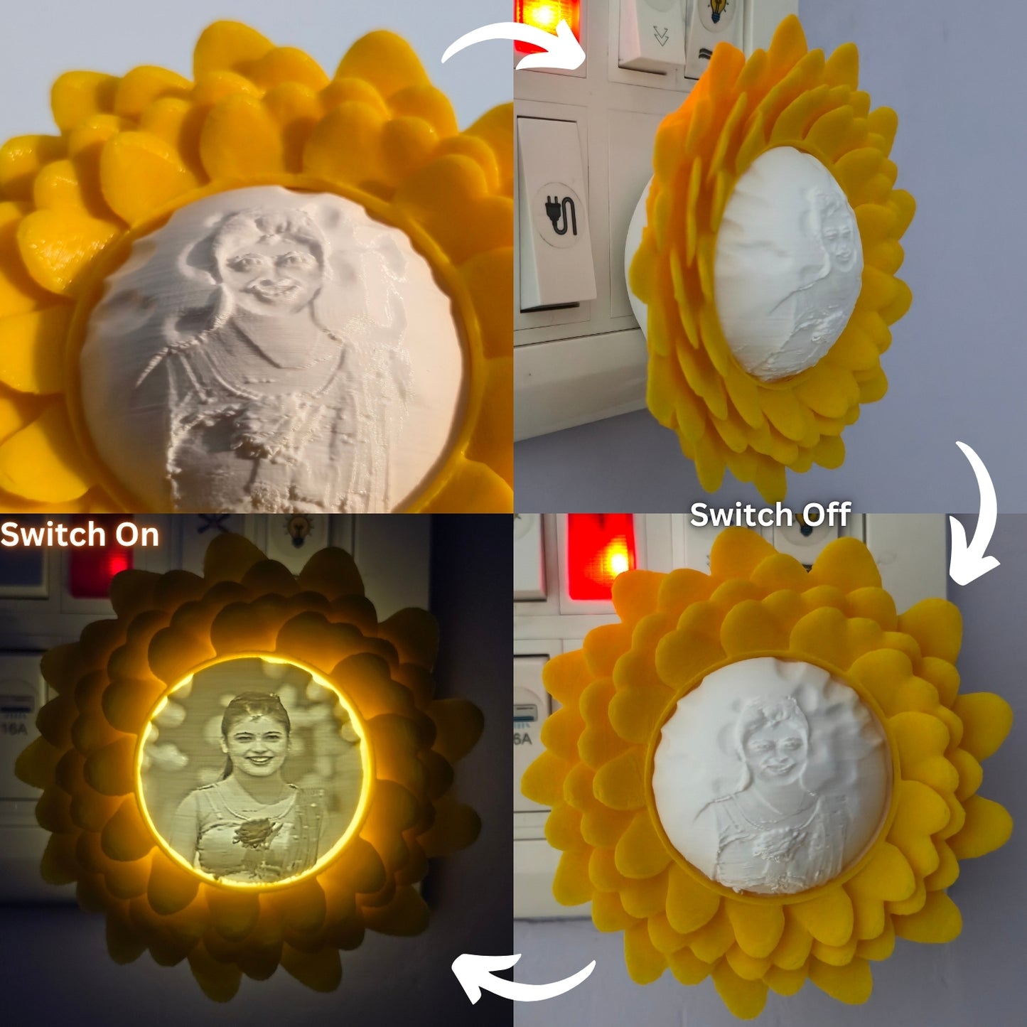 Aesthetic Personalized Sunflower Glow Lamp