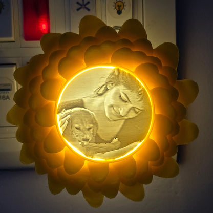 Aesthetic Personalized Sunflower Glow Lamp