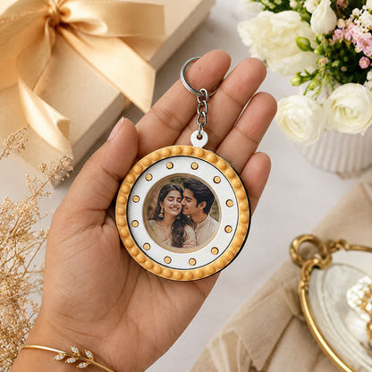 Personalised Hidden Photo Keychain Gift – Slide & Reveal