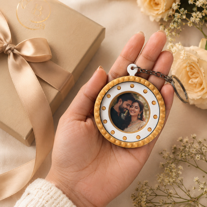 Personalised Hidden Photo Keychain Gift – Slide & Reveal