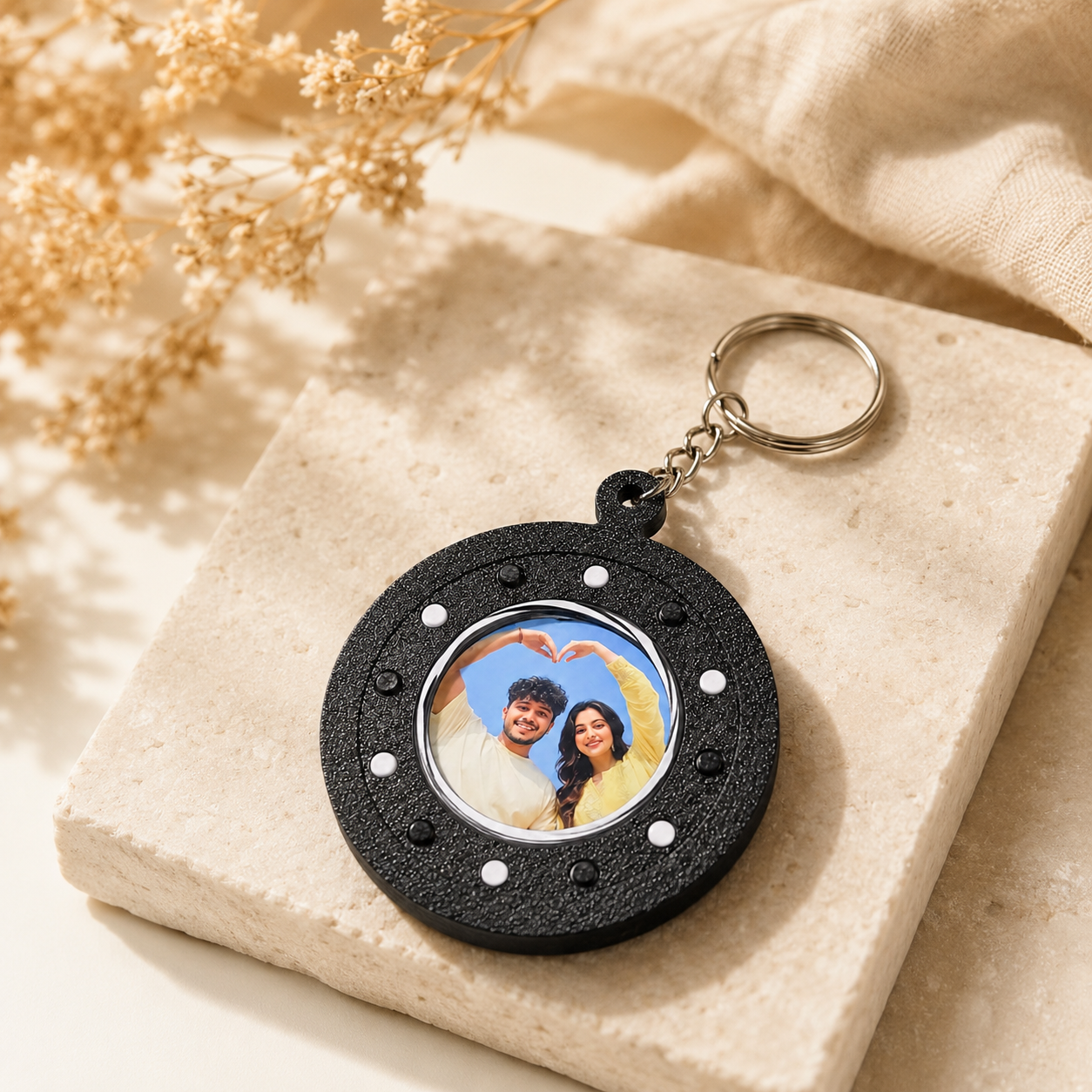 Personalised Hidden Photo Keychain Gift
